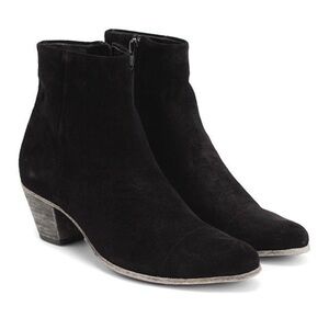 JOHN FLUEVOG Milla Immortal Perfection Suede Leather Ankle Booties Block Heels